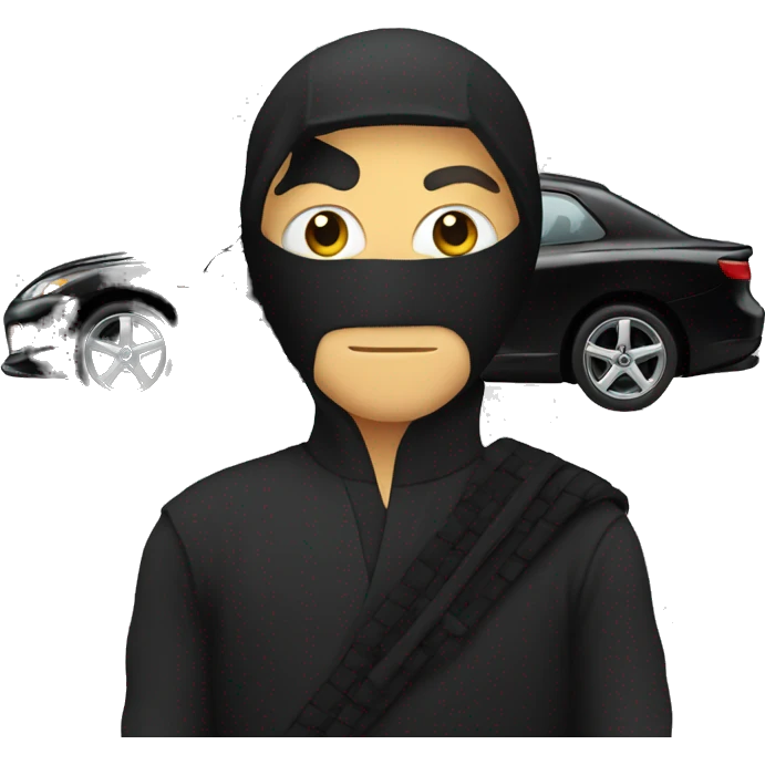 ninja with a black car emoji