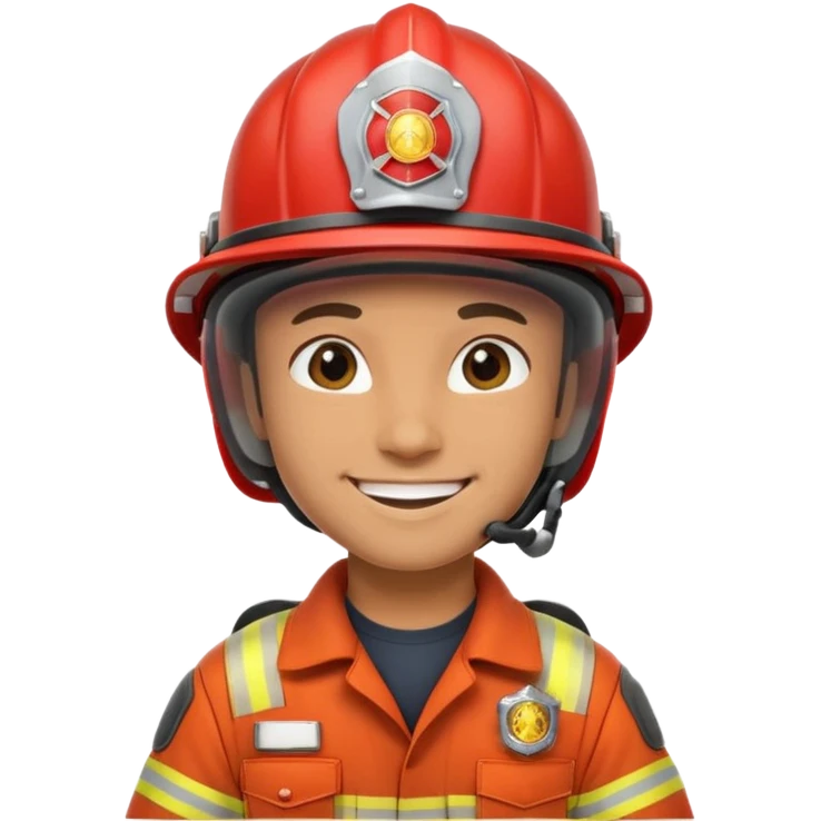 Firefighter wearing helmets emoji