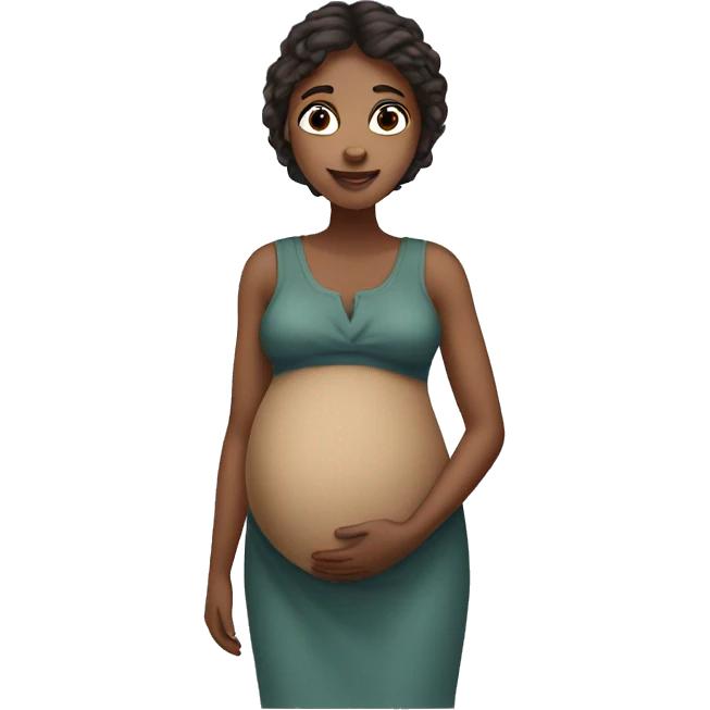 pregnant person with raccoon face emoji