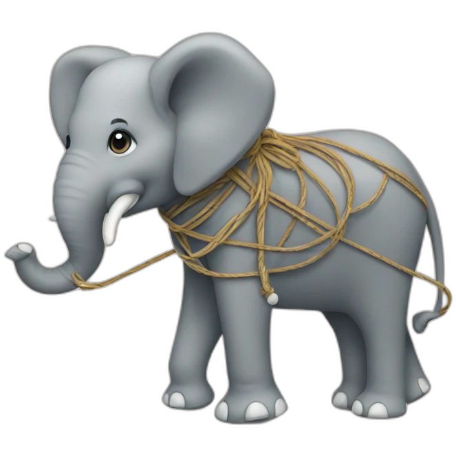 String elephant emoji