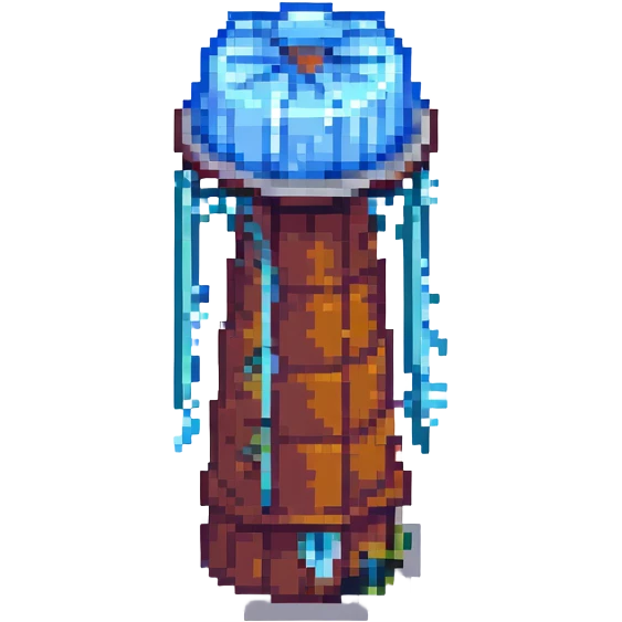 water tower, pixel art style emoji