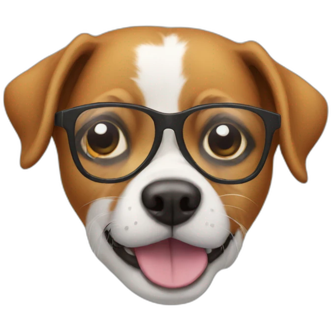 DOG WITH GLASSES emoji