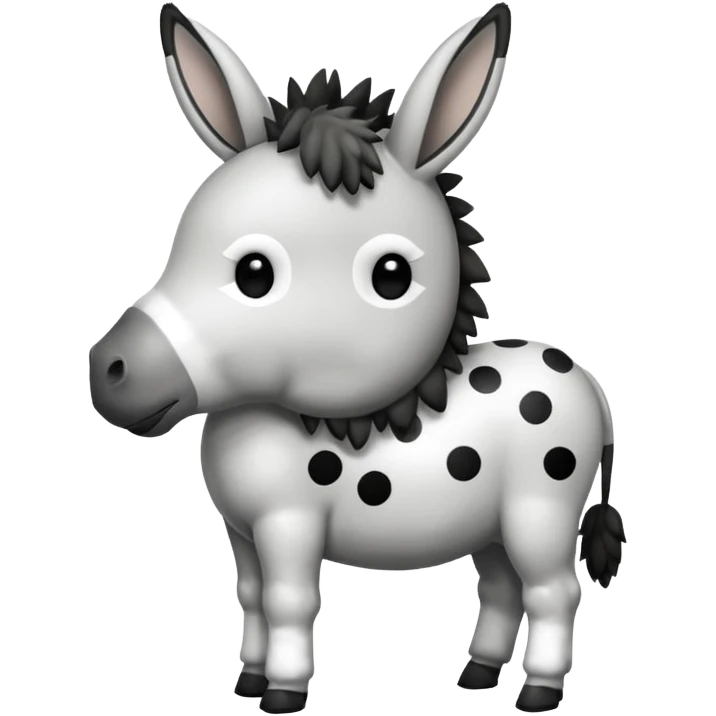 polka dots donkey body emoji