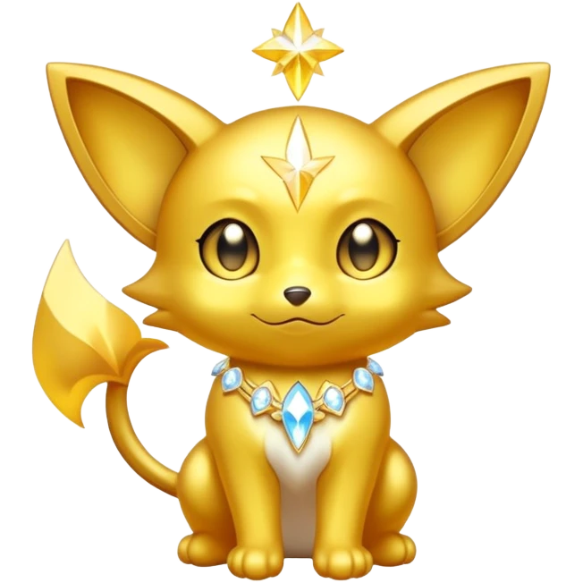 White and Golden Divine Holy Glorious Shiny Sparkly Shinx emoji