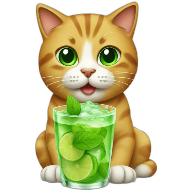 cat with mojito emoji