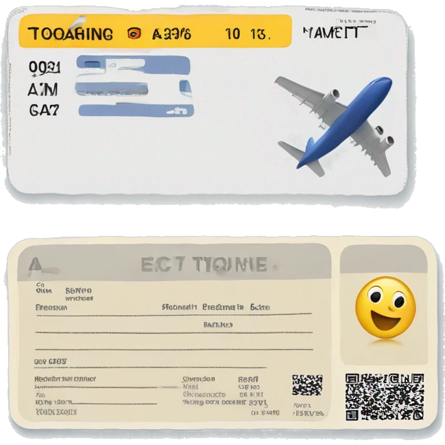 Airline Boarding pass emoji