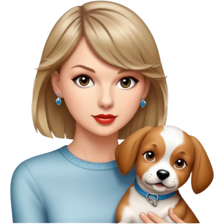 Taylor swift with a dog  emoji