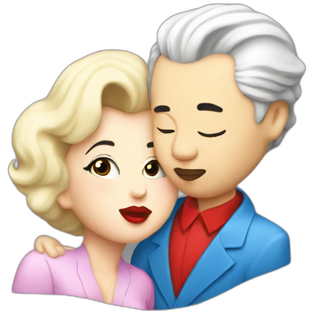 Marilyn monroe kissing mao zedong emoji