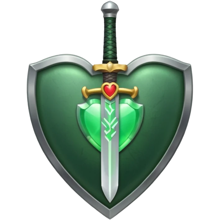 Make 1 discord emoji's for a sword icon, 1 discord emoji for a shield icon, and 1 discord emoji for a  healing icon in the same style. emoji