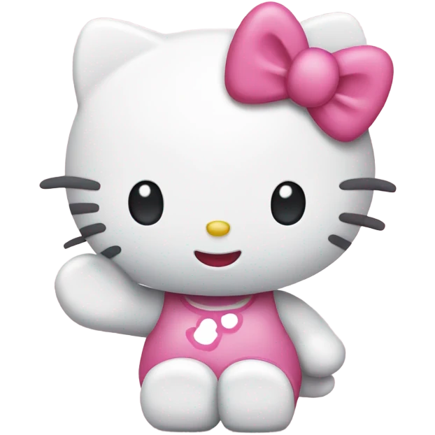 Hello Kitty saying hello emoji
