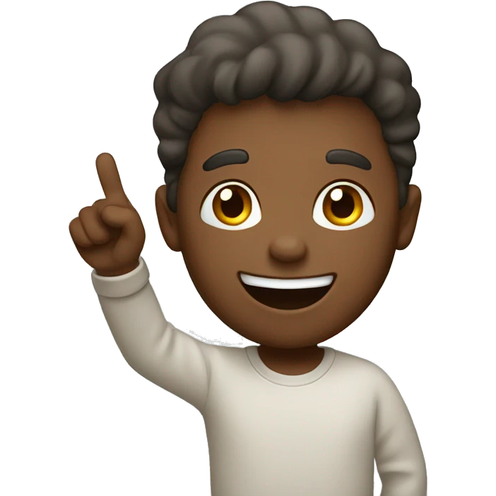 happy person raising one hand emoji