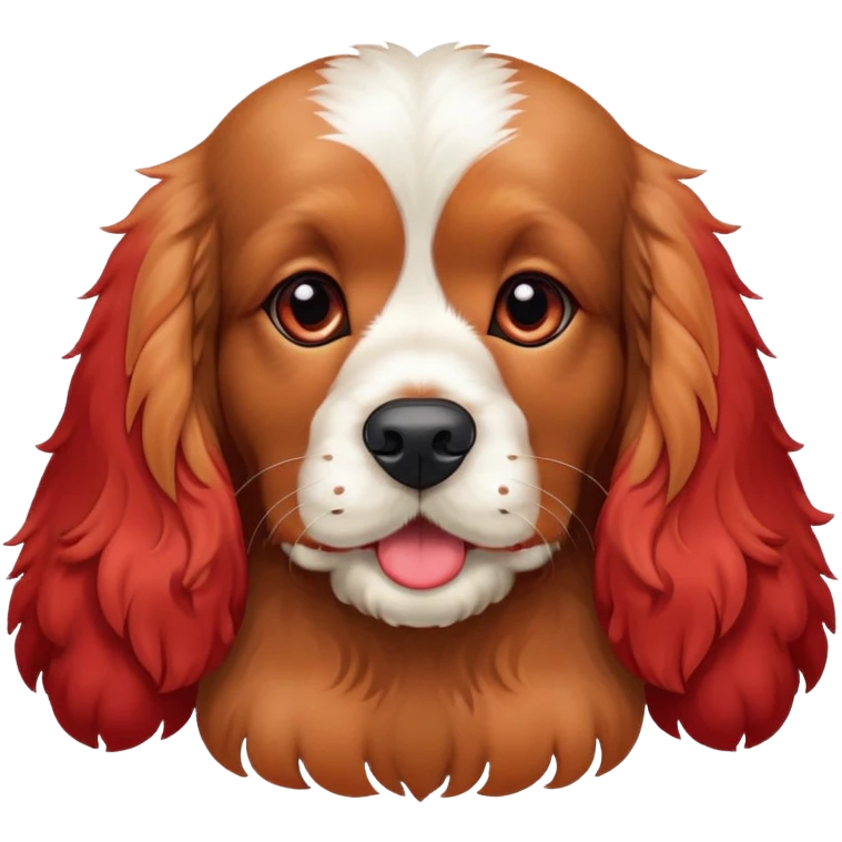 cocker spaniel dog red emoji