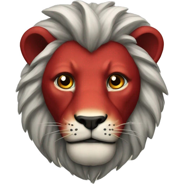 head of a red lion emoji