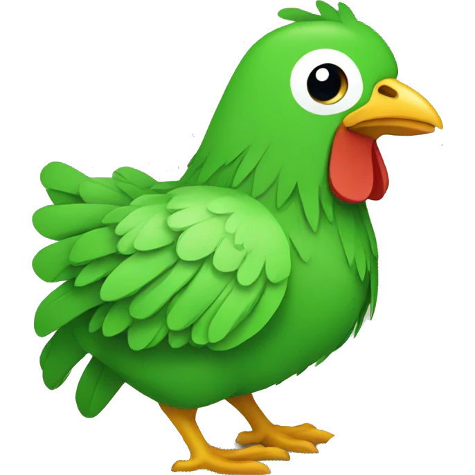 Green chicken with white rice emoji
