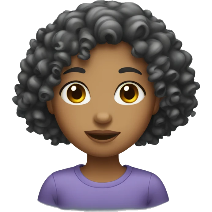curly hair girl emoji