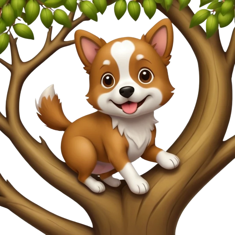 dog on tree  emoji