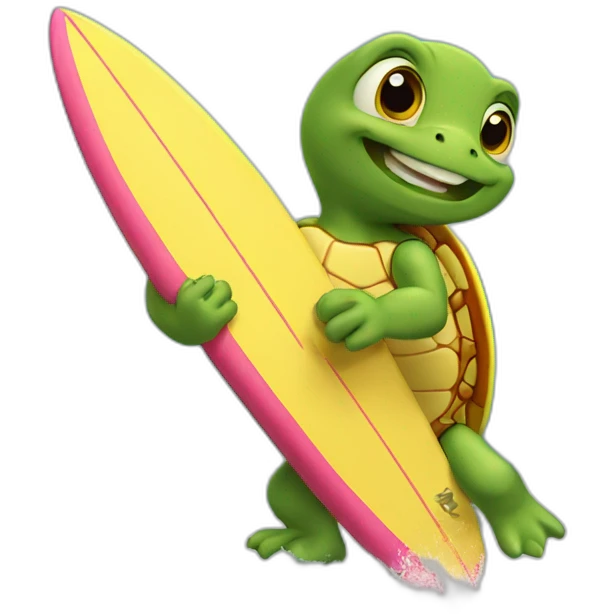 Tortue qui surf emoji