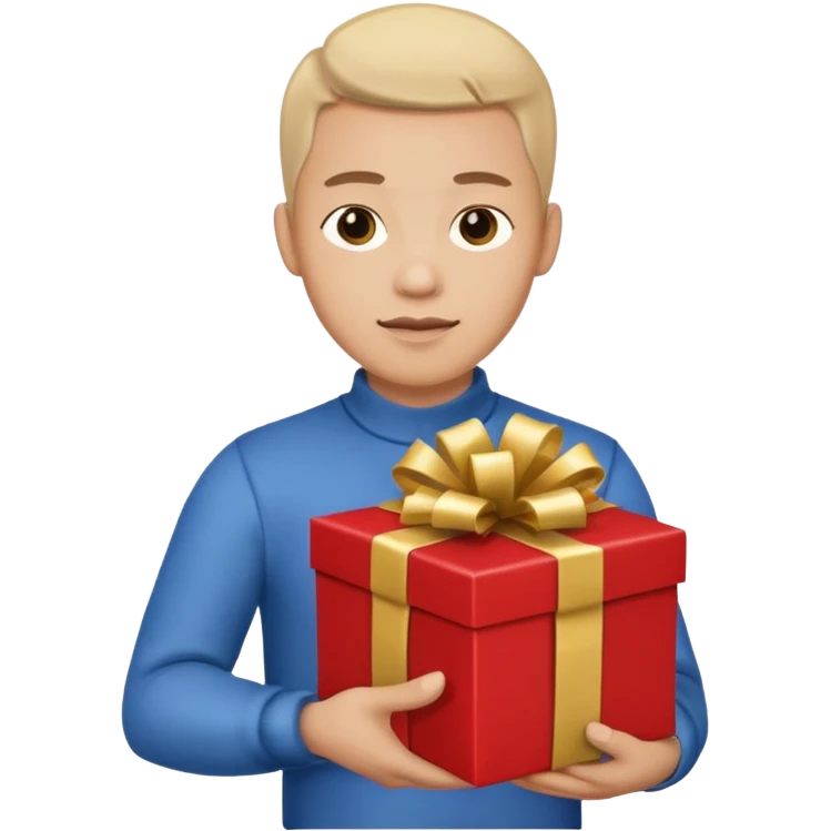 Men with Gift box  emoji