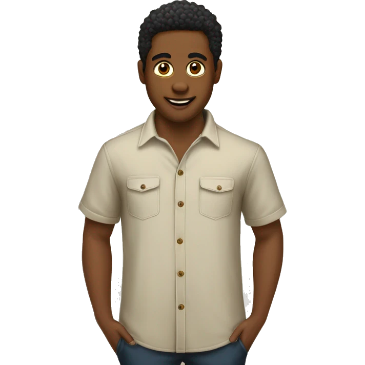 menino criança olhos castanhos cabelo loiro pele bege claro camisa manga longa preta emoji
