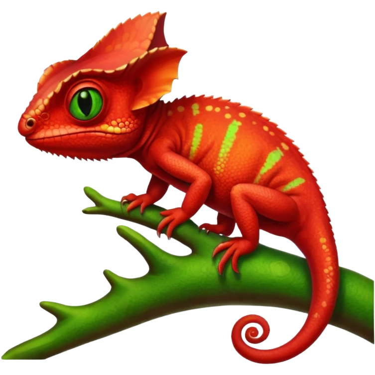 cute red chameleon named Pascale emoji