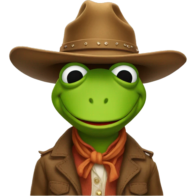 kermit the frog with cowboy hat emoji