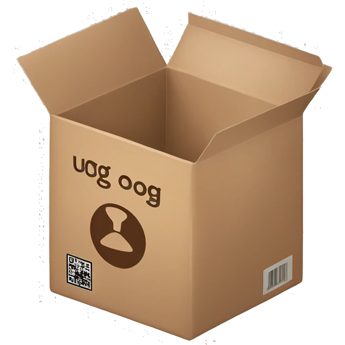 delivery box with the text on “UGG” emoji
