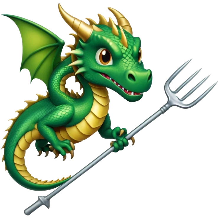 Dragon with pitchfork  emoji