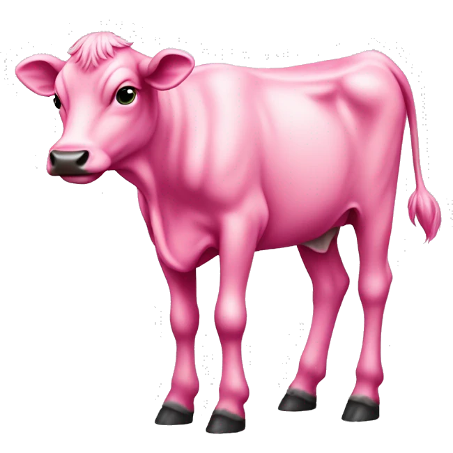 Bright-pink calf side profile x 4 legs  emoji