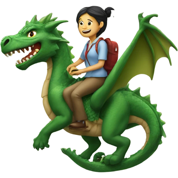 Your mom riding a dragon to your school emoji