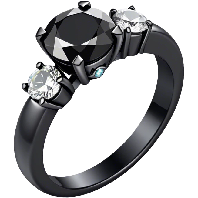 Black diamond ring emoji