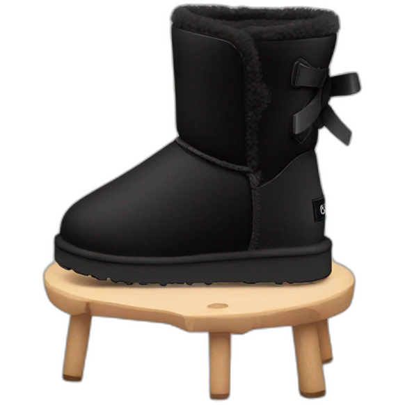 All Black mini ugg boots emoji