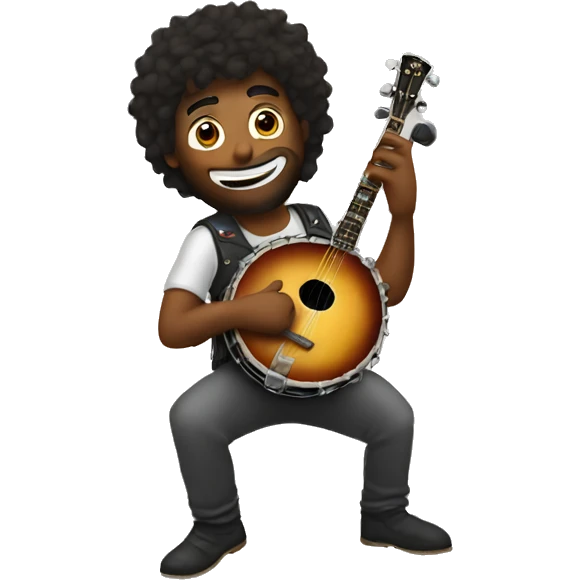Roadie playing banjo emoji