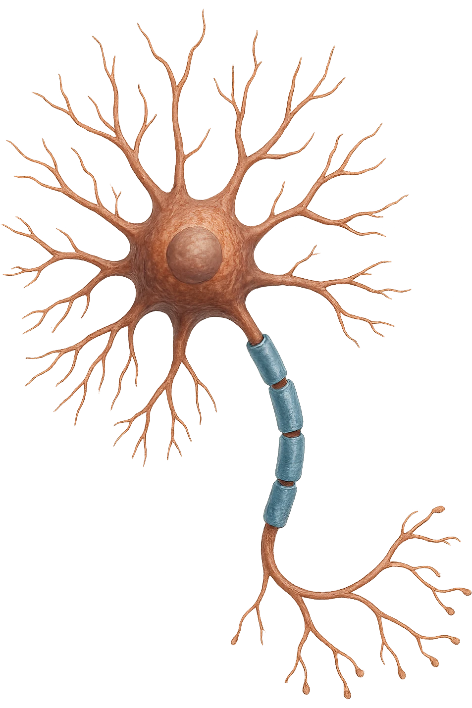 neurone umano anatomico realistico, iperrealistico 4k emoji