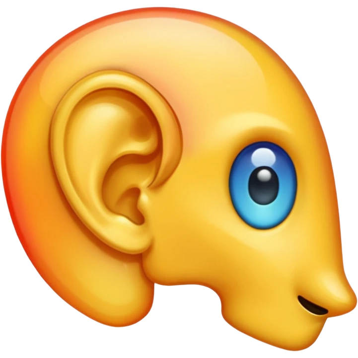Plastic ear stud emoji