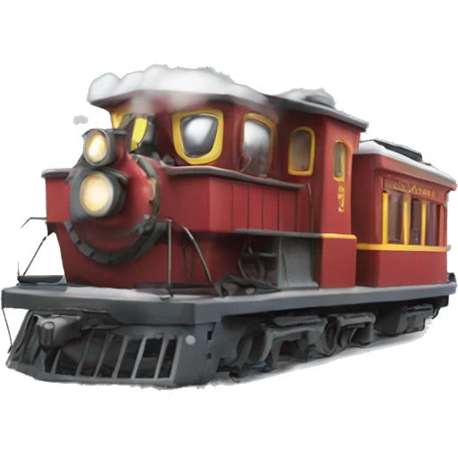 Train from happy potter with snow emoji