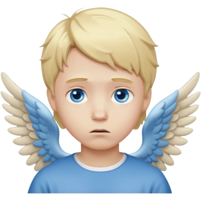 boy angel , sad emoji