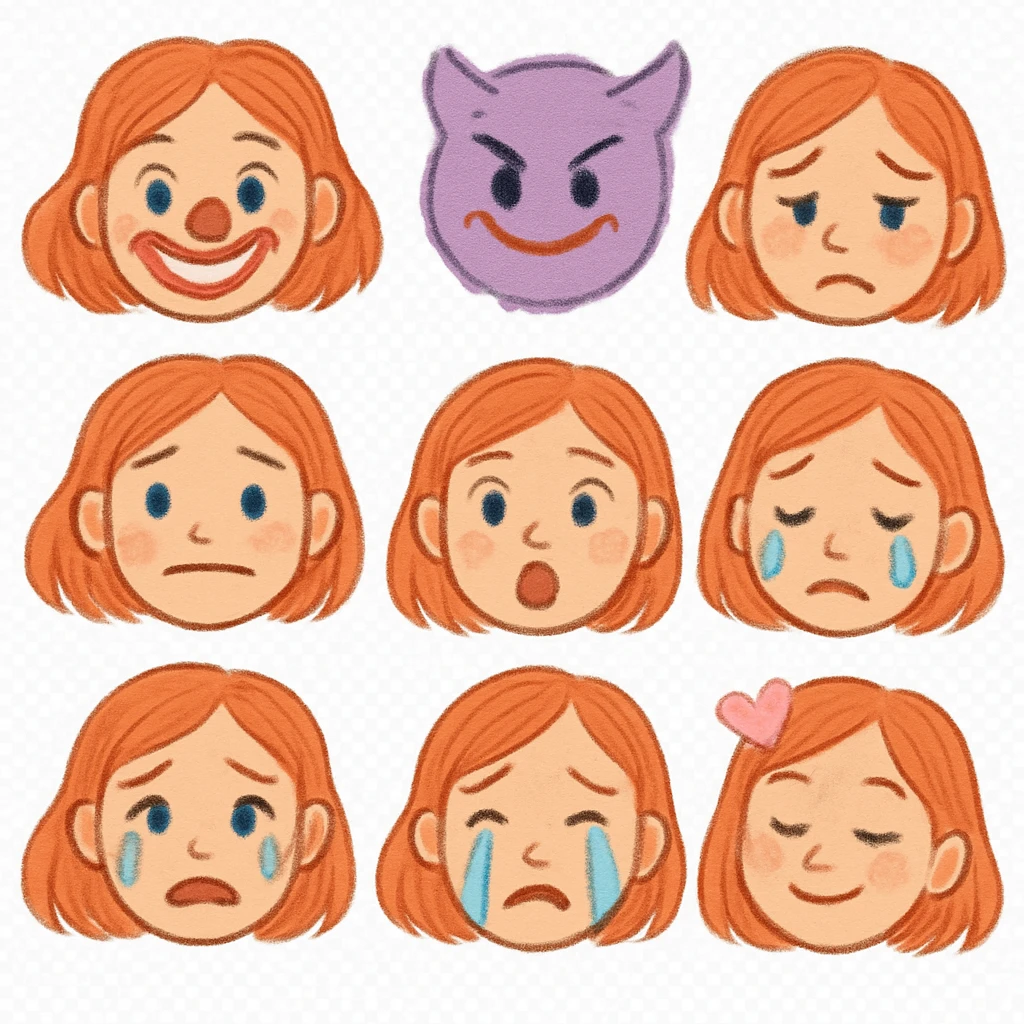 White girl with red hair emoji