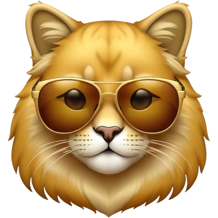 Big cat with sunglasses  emoji