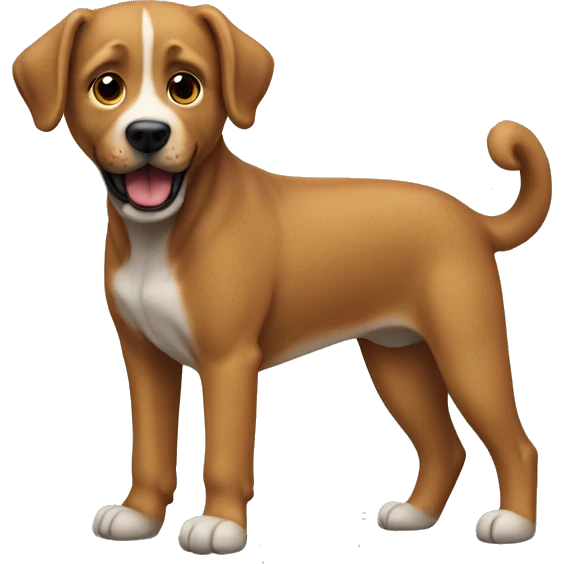 Un perro con patas emoji