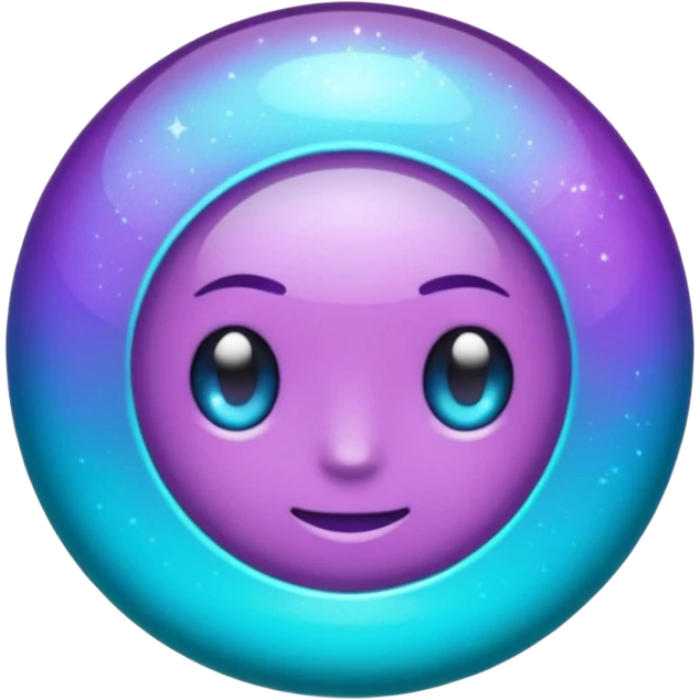 glitter purple and cian pin office emoji