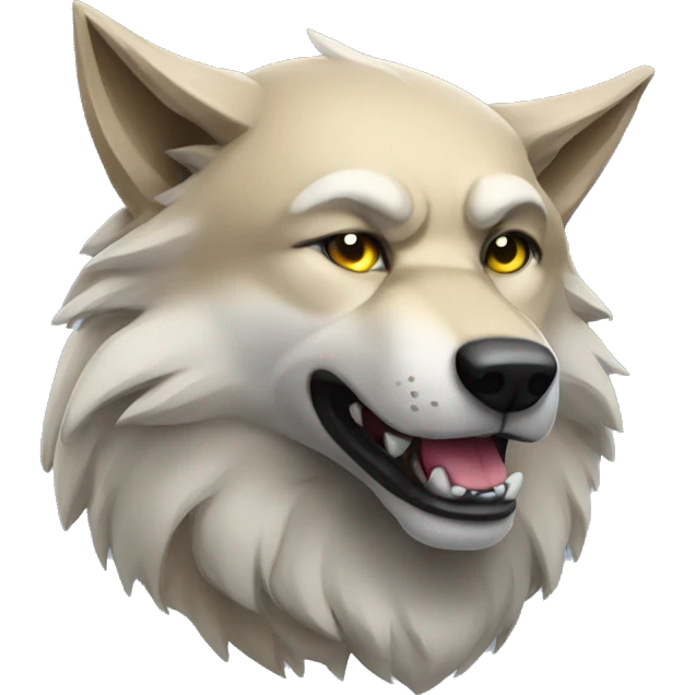 Laser wolf emoji