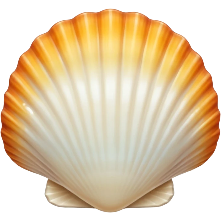 pretty white beach shell emoji