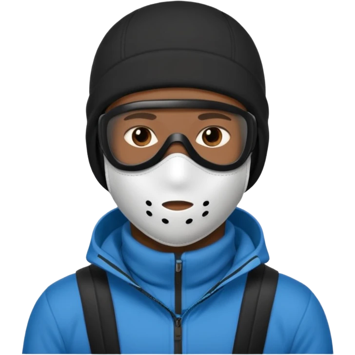 Black man in ski mask emoji