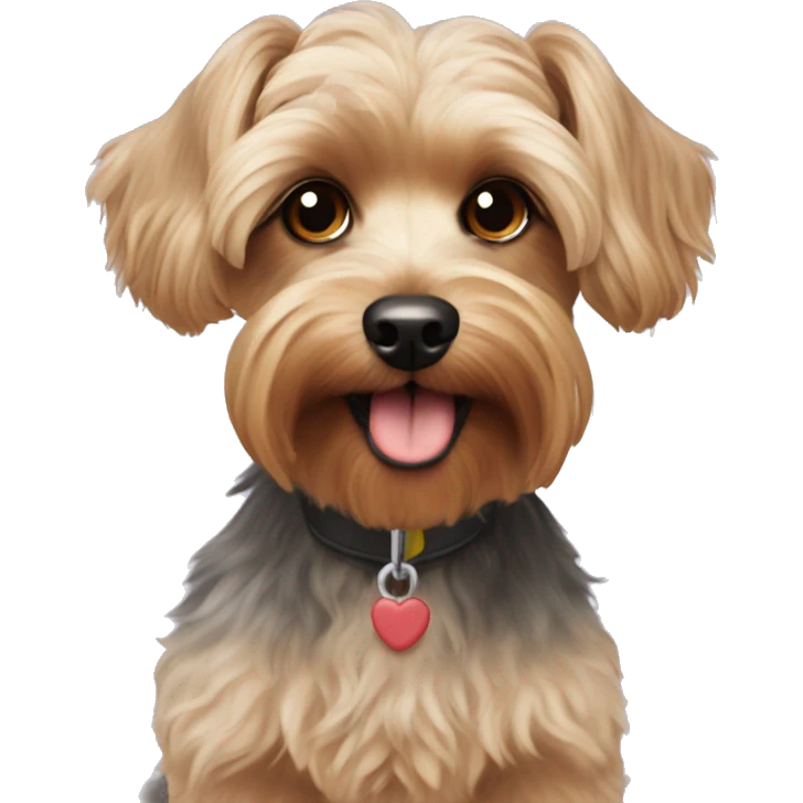 Yorkie poodle mixed dog emoji