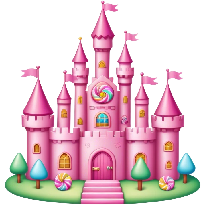 candy land pink enchanted castle emoji