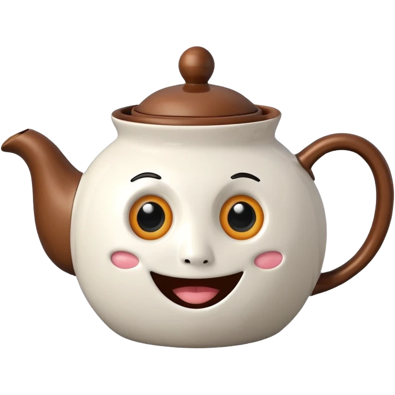 a teapot with eyes and mouth emoji