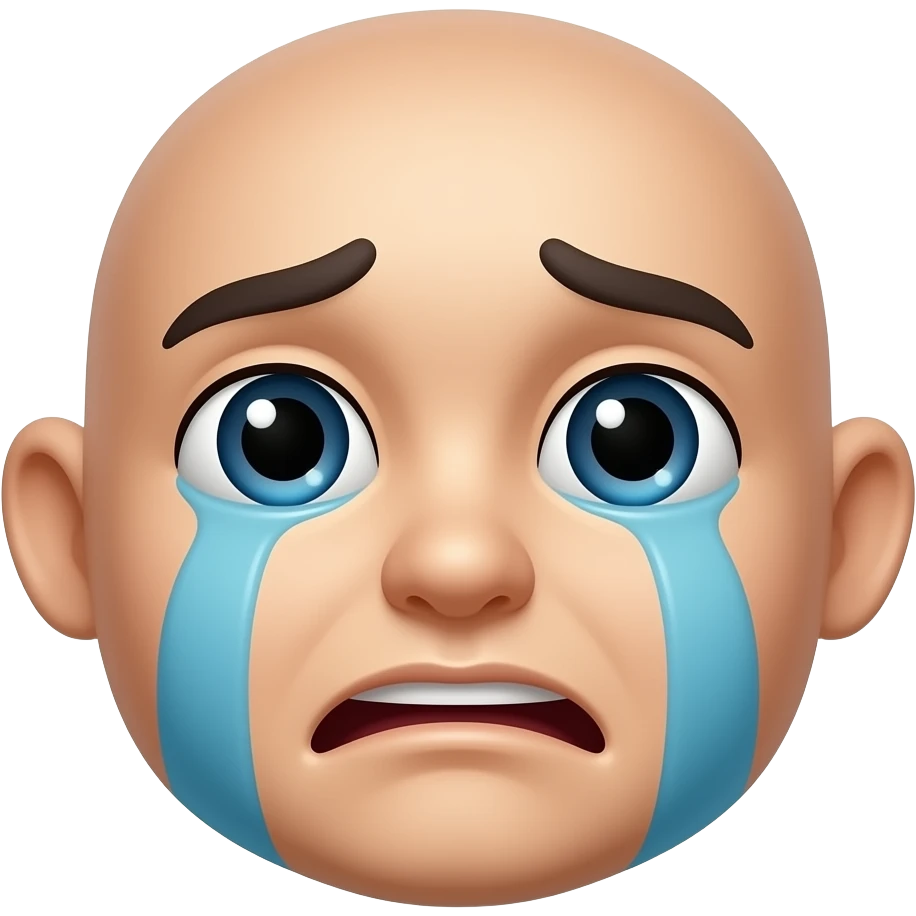Cabeça de rosto chorando -Emojis.com-Pien emoji