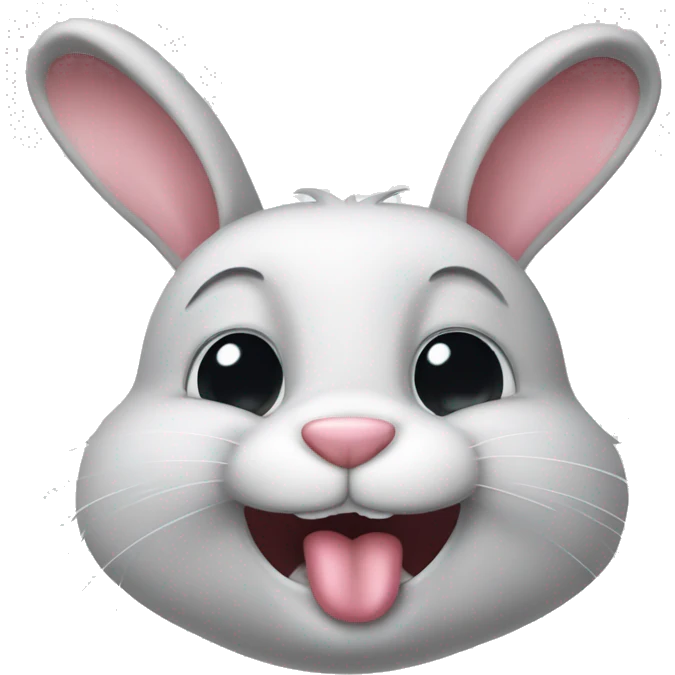 bunny sticking out the tongue emoji