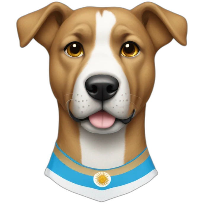 perro con camiseta de argentina emoji