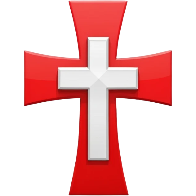 a white cross in a red square emoji